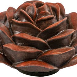 Rose flower open houten mini-urn