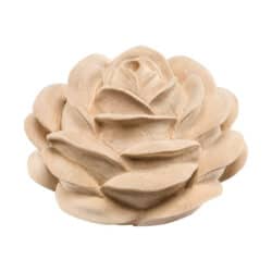 Rose flower open houten urn