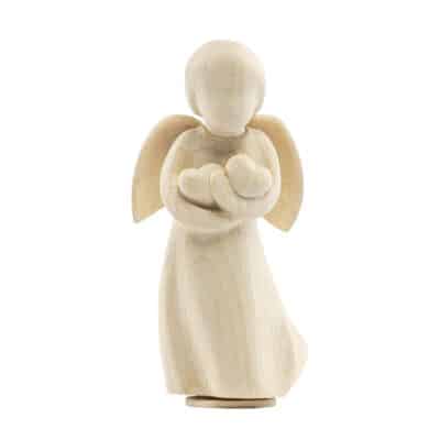 Engel met hartjes Houten mini-urn