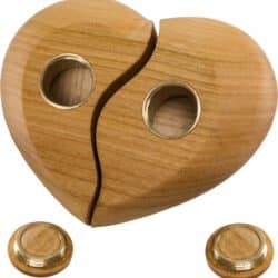 Heart duo houten urn