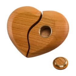 Heart duo houten urn