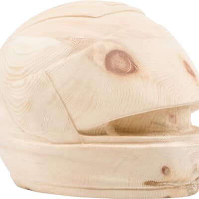 Helmet houten urn