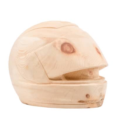 Helmet houten urn