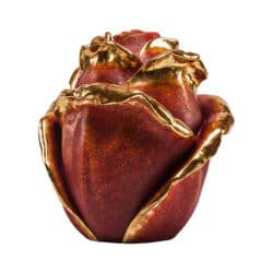 Rose flower closed houten urn