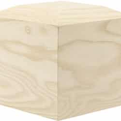 Cube houten urn
