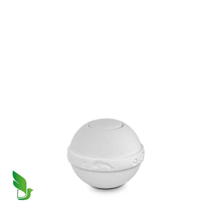 Biologische zout urn – Klein – Wit