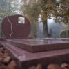 Foto op grafmonument