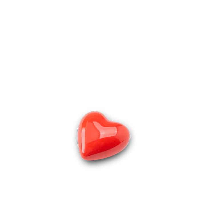 Keramische Urn Hartvorm – Klein – Rood