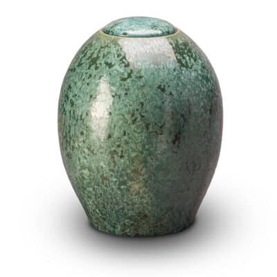Urn groen van keramiek