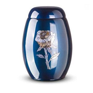 Glasfiber Urn – Roos – blauw